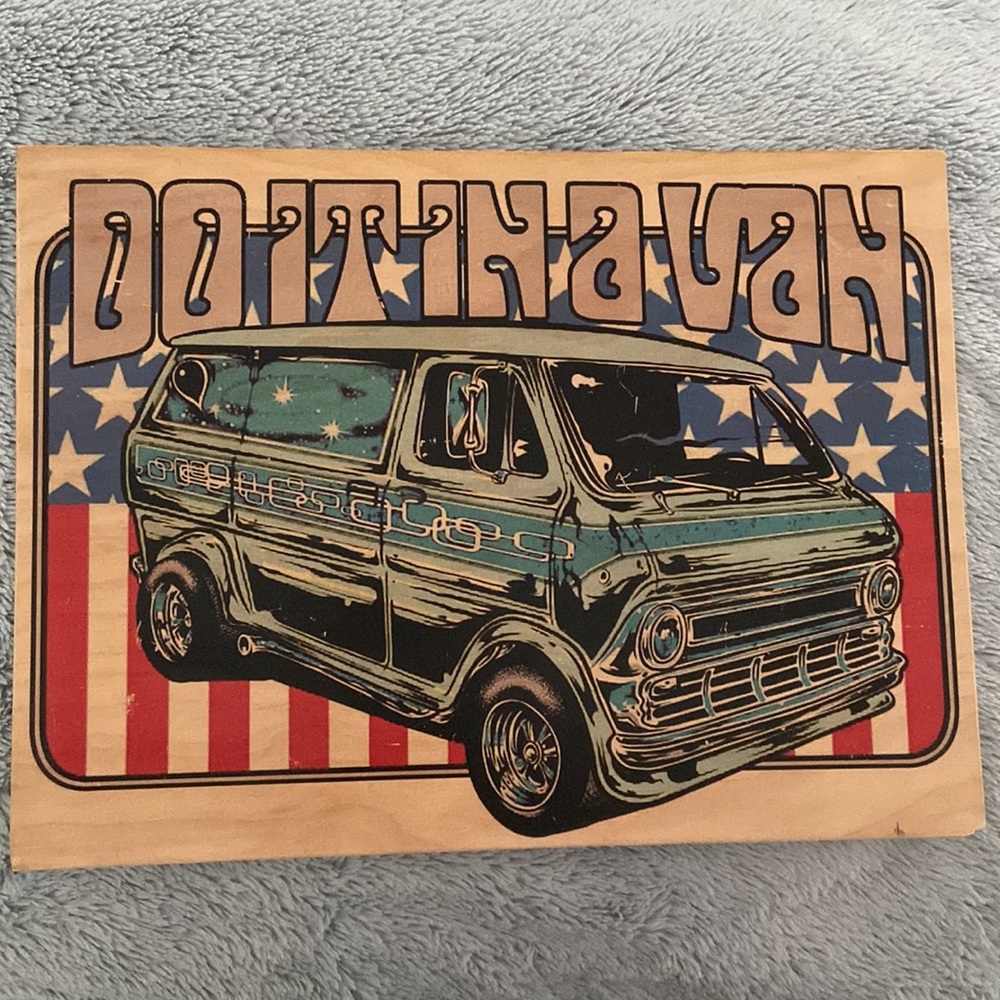Poster Heaven Handmade Wooden Sign By Schinelli Van Art Do it In A Van Poster